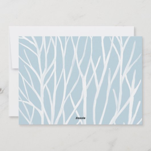 ベビー冬の日の外は寒いクリスマスフォト シーズンカード (裏面)