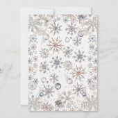 ベビー冬の服の外は寒いベビーシャワー 招待状 (裏面)