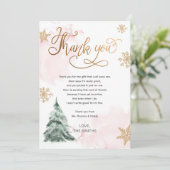 ベビー冬の木の外は寒いサンキューカード 招待状 (スタンド正面)