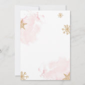 ベビー冬の木の外は寒いサンキューカード 招待状 (裏面)