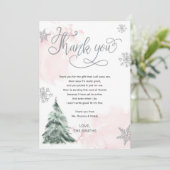 ベビー冬の木の外は寒いサンキューカード 招待状 (スタンド正面)