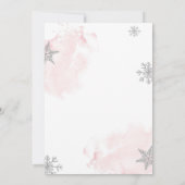 ベビー冬の木の外は寒いサンキューカード 招待状 (裏面)