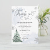 ベビー冬の木の外は寒いサンキューカード 招待状 (スタンド正面)