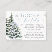 ベビー冬の本の外が寒いベビー エンクロージャーカード (正面)