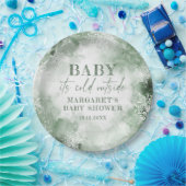 ベビー冬の森の外は寒い ペーパープレート (パーティー)