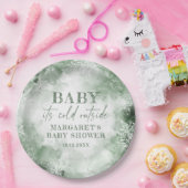 ベビー冬の森の外は寒い ペーパープレート (パーティー)