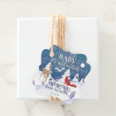 ベビー冬の森の赤ちゃんシャワー外は寒い フェイバータグ (インサイチュ)