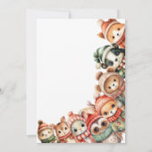 ベビー冬の森の赤ちゃんシャワー外は寒い 招待状 (裏面)