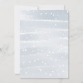 ベビー冬の男の子の赤ちゃんシャワー外が寒い 招待状 (裏面)