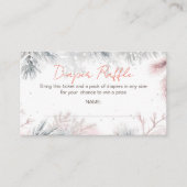 ベビー冬の赤ちゃんシャワーおむつラッフル エンクロージャーカード (正面)