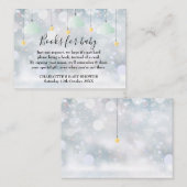 ベビー冬の赤ちゃんシャワーのためのキラキラの本 エンクロージャーカード (正面/裏面)