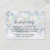 ベビー冬の赤ちゃんシャワーのためのキラキラの本 エンクロージャーカード (正面)