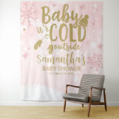 ベビー冬の赤ちゃんシャワーの外が寒い タペストリー (インサイチュ)