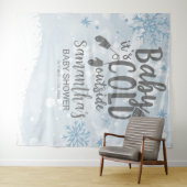 ベビー冬の赤ちゃんシャワーの外が寒い タペストリー (インサイチュ(横))