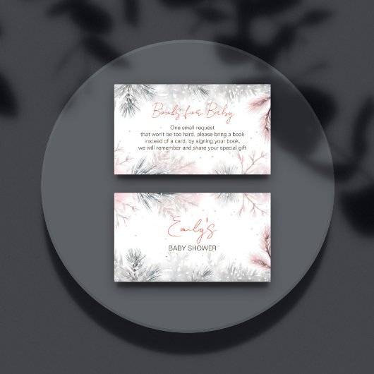 ベビー冬の赤ちゃんシャワーベビー本 エンクロージャーカード