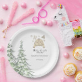 ベビー冬の赤ちゃんシャワー外は寒い ペーパープレート (パーティー)