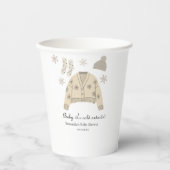 ベビー冬の赤ちゃんシャワー外は寒い 紙コップ (正面)