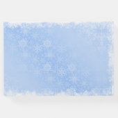 ベビー冬の雪の結晶ブルーボーイシャワーが冷たい ゲストブック (裏面)