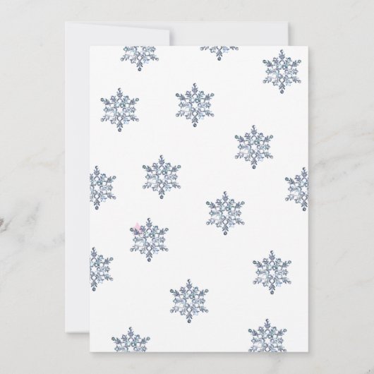 ベビー冬の風船の外は寒いベビーシャワー 招待状 (裏面)