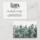 ベビー冬ワンダーランド赤ちゃんシャワーディアー用の本 エンクロージャーカード (正面/裏面)