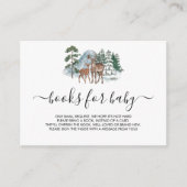 ベビー冬ワンダーランド赤ちゃんシャワーディアー用の本 エンクロージャーカード (正面)