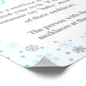 ベビー冬季ブルーシャワーゲームのサインを言わない ポスター (角)