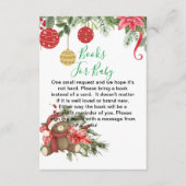 ベビー冬赤ポインセチアの赤いシャワー本 エンクロージャーカード (正面)