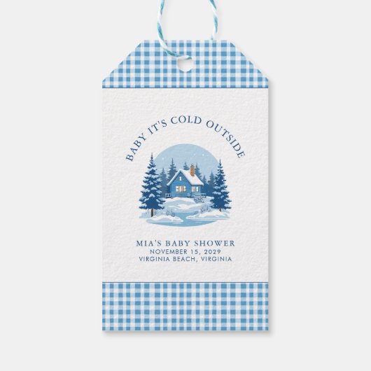 ベビー冷たいアウトサイドギフトラベル ギフトタグ (裏面)