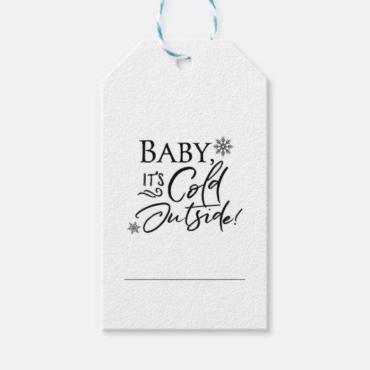 ベビー冷たいアウトサイドギフトラベル ギフトタグ (正面)