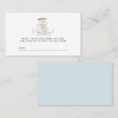 ベビー冷たいアウトサイドシャワーおむつラッフルチケット プレイスカード (正面/裏面)