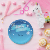 ベビー冷たいアウトサイドシャワー冬のプレート ペーパープレート (パーティー)