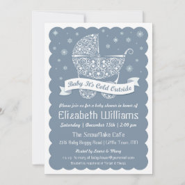 ベビー冷たいアウトサイドシャワー招待状 招待状