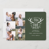 ベビー冷たいスタッグの写真数々のクリスマス シーズンカード (正面)