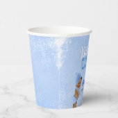 ベビー冷たいスノーフレーク青い男の子シャワー 紙コップ (右)