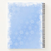 ベビー冷たいスノーフレーク青のエスニック・ボーイ・シャワー ノートブック (裏面)