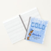 ベビー冷たいスノーフレーク青のエスニック・ボーイ・シャワー ノートブック (内部)