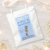 ベビー冷たいスノーフレーク青のエスニック・ボーイ・シャワー フェイバーバッグ (クリップ留めされた状態)