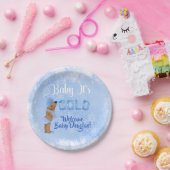 ベビー冷たいスノーフレーク青のエスニック・ボーイ・シャワー ペーパープレート (パーティー)