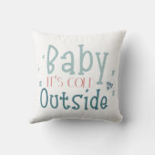 ベビー冷たい外かわいいタイポグラフィ クッション (裏面)