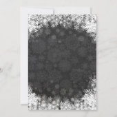 ベビー冷たい外の冬の雪片のベビーシャワー 招待状 (裏面)