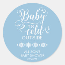 ベビー冷たい外の男の子の赤ちゃんシャワーシール