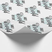 ベビー冷たい外の雪片-モダンなレタリング ラッピングペーパー (角)