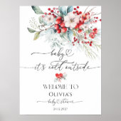 ベビー冷たい外フローラベビーシャワーへようこそ ポスター (正面)