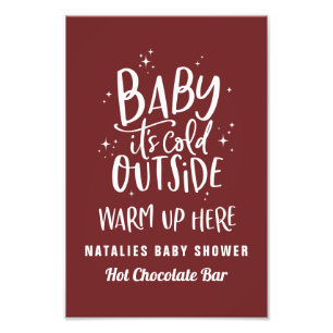 ベビー冷たい外側のココアのバー フォトプリント           