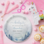 ベビー冷たい外水色ブルースノーフレーク ペーパープレート (パーティー)