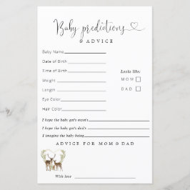 ベビー冷たい外部予測アドバイスカード