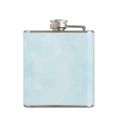 ベビー冷たい外金ゴールドの雪が青 フラスク (裏面)