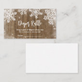 ベビー冷たい屋外ベビーシャワーおむつラッフル 名刺 (正面/裏面)