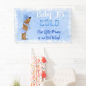 ベビー冷たい雪片の氷の青のエスニック・ボーイ 横断幕 (インサイチュ)