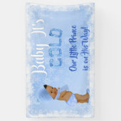 ベビー冷たい雪片の氷の青のエスニック・ボーイ 横断幕 (縦)